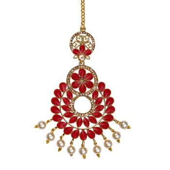 Red maang-tikka 1