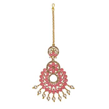 Pink maang-tikka 2