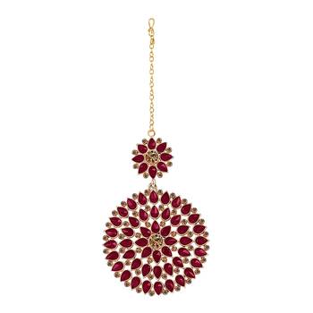 Maroon maang-tikka 1