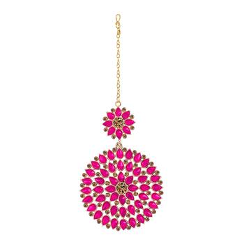 Pink maang-tikka 1