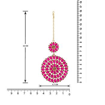 Pink maang-tikka 2