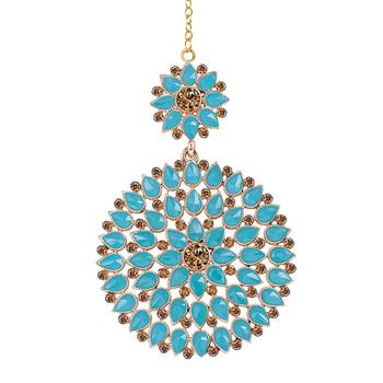 Blue maang-tikka 1