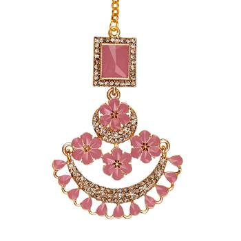 Pink maang-tikka 1