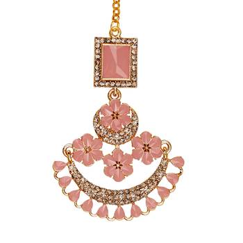 Pink maang-tikka 1