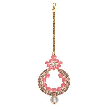 Pink maang-tikka 3