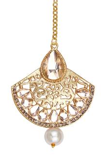 Gold maang-tikka