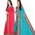 multicolor Chiffon Lace Border Party Wear Saree With Blouse (Pack of 2)