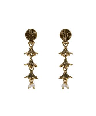 Gold Plated Meenakari Designed Jhumka Earring For Women   Combo of 2 Pearl Alloy Jhumki Earring 2