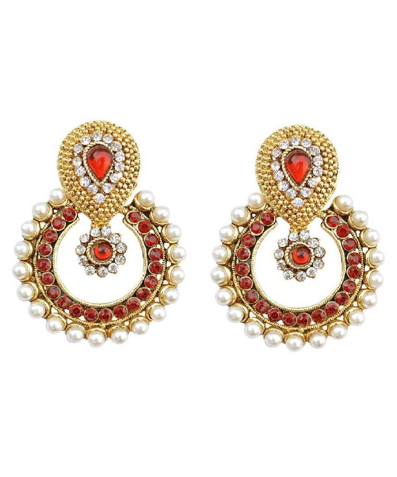 Gold Plated Meenakari Designed Jhumka Earring For Women   Combo of 2 Pearl Alloy Jhumki Earring
