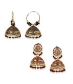 PartyWear Meenakari Designed Round Shaped Jhumka Earring For Women