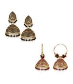 PartyWear Meenakari Designed Round Shaped Jhumka Earring For Women