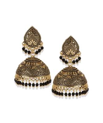 PartyWear Meenakari Designed Round Shaped Jhumka Earring For Women 3