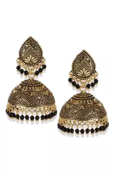 PartyWear Meenakari Designed Round Shaped Jhumka Earring For Women