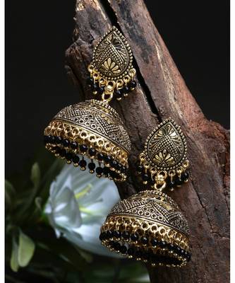 PartyWear Meenakari Designed Round Shaped Jhumka Earring For Women 4