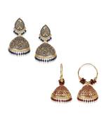PartyWear Meenakari Designed Round Shaped Jhumka Earring For Women