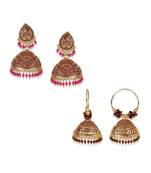 PartyWear Meenakari Designed Round Shaped Jhumka Earring For Women