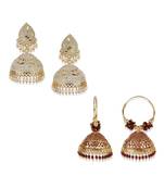 PartyWear Meenakari Designed Round Shaped Jhumka Earring For Women