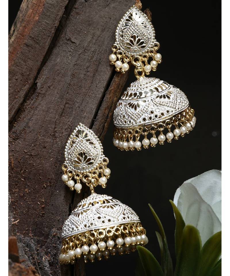 PartyWear Meenakari Designed Round Shaped Jhumka Earring For Women