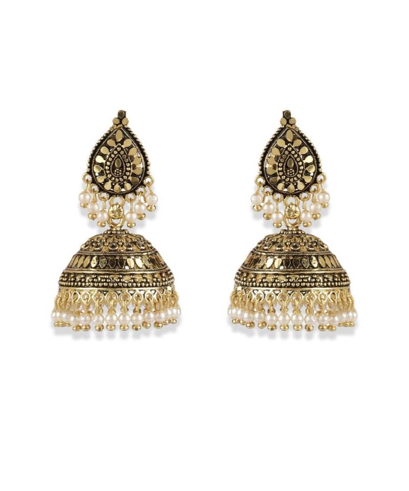 PartyWear Meenakari Designed Round Shaped Jhumka Earring For Women combo of 2