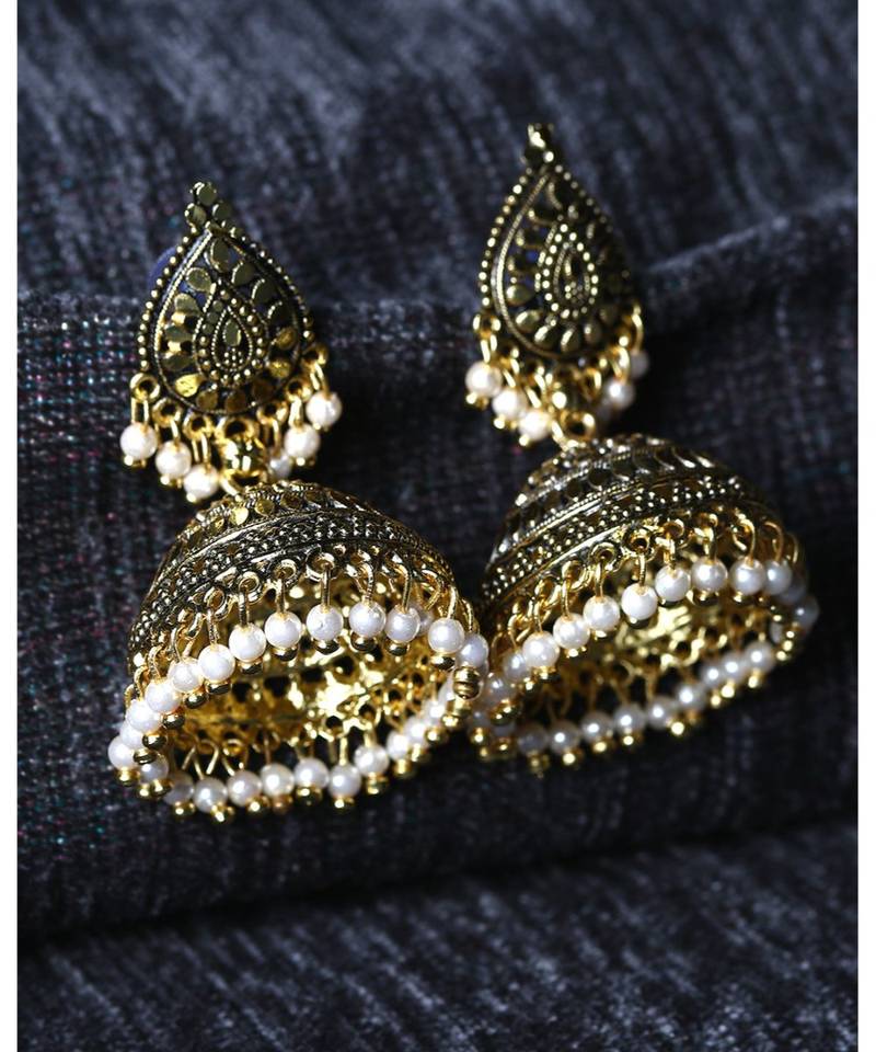 PartyWear Meenakari Designed Round Shaped Jhumka Earring For Women combo of 2