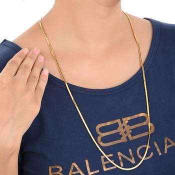 28inches Long Gold Plated Brass Chain 1