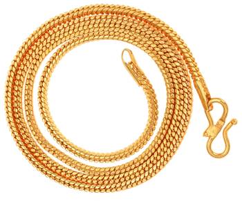 Combo of 2nos 28inches Long Gold Plated Brass Chains 3