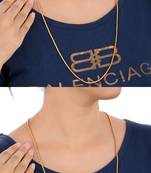 Combo of 2nos 28inches Long Gold Plated Brass Chains