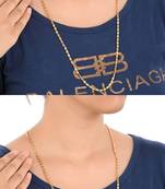 Combo of 2nos 28inches Long Gold Plated Brass Chains