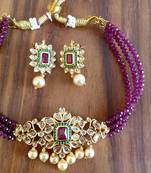 Maroon agate necklaces