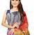 Multicolor printed georgette saree with blouse