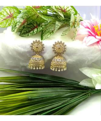 Grey Brass Copper  styled Earrings set 1