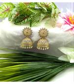 Grey Brass Copper  styled Earrings set