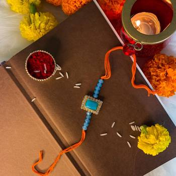 Designer Bhaiya Bhabhi Hanging Lumba Rakhi Combo Set for Rakshabhandan Special 4