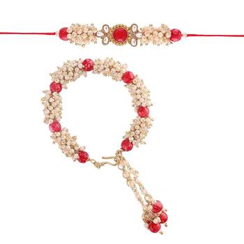 Designer Bhaiya Bhabhi Hanging Lumba Rakhi Combo Set for Rakshabhandan Special 2
