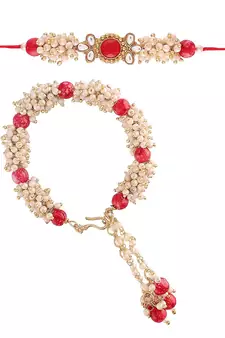 Designer Bhaiya Bhabhi Hanging Lumba Rakhi Combo Set for Rakshabhandan Special