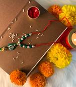 Gold Plated Hanging Pearl Beaded Lumba Rakhi for Bhabhi (Pack of 2)