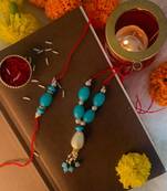 Designer Bhaiya Bhabhi Hanging Lumba Rakhi Combo Set for Rakshabhandan Special