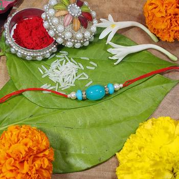 Designer Bhaiya Bhabhi Hanging Lumba Rakhi Combo Set for Rakshabhandan Special 3