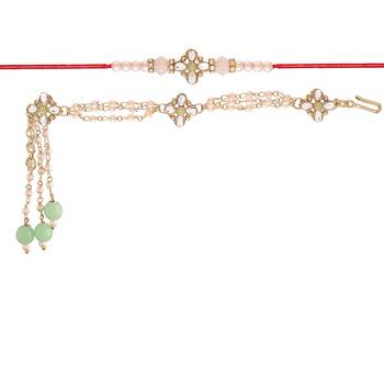 Designer Bhaiya Bhabhi Hanging Lumba Rakhi Combo Set for Rakshabhandan Special 2
