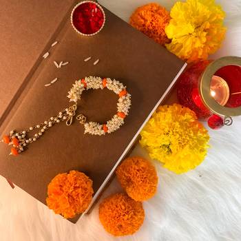 Designer Bhaiya Bhabhi Hanging Lumba Rakhi Combo Set for Rakshabhandan Special 2