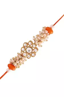 Designer Bhaiya Bhabhi Hanging Lumba Rakhi Combo Set for Rakshabhandan Special