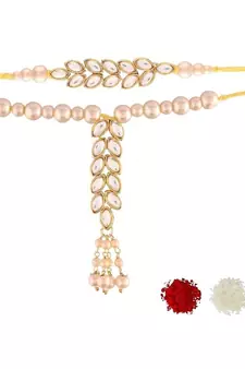 Designer Bhaiya Bhabhi Hanging Lumba Rakhi Combo Set for Rakshabhandan Special