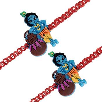 Fancy Cartoon Character Lord Krishna Kid's Rakhi  1