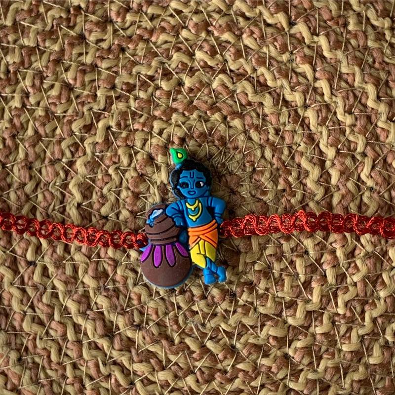 Fancy Cartoon Character Lord Krishna Kid's Rakhi 