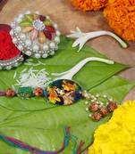 Traditional Hanging Printed Lumba Rakhi for Bhabhi 