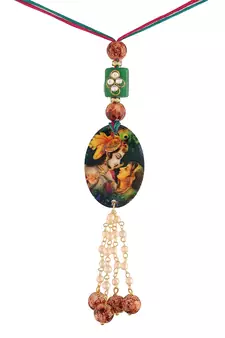 Traditional Hanging Printed Lumba Rakhi for Bhabhi 