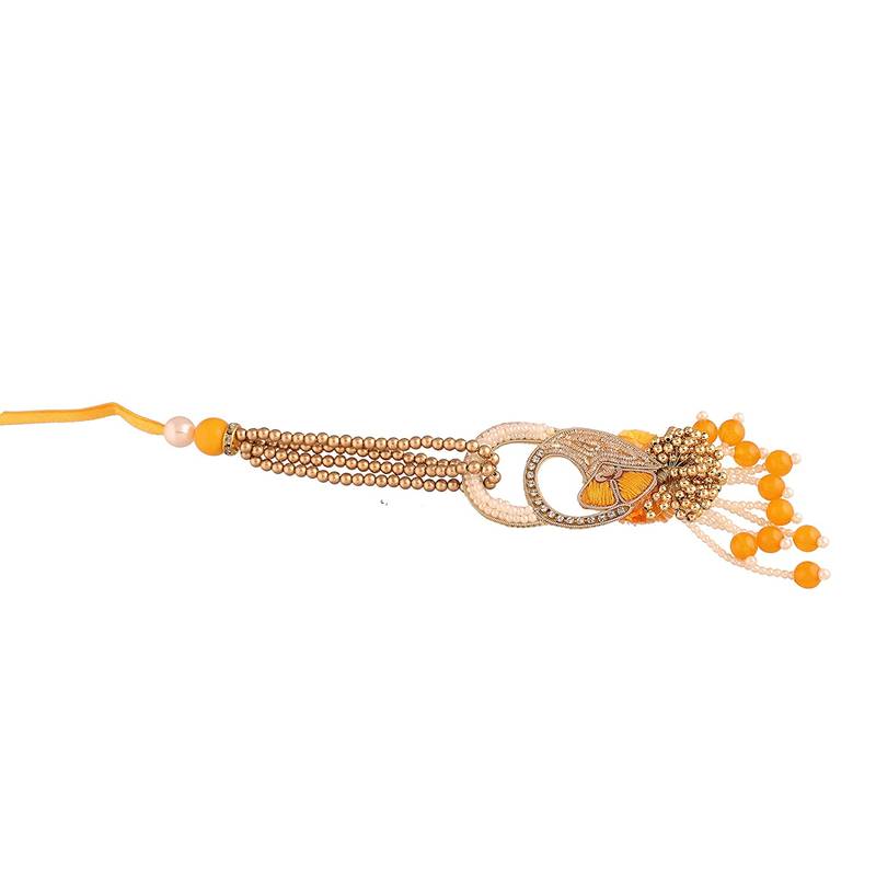 Designer Bhaiya Bhabhi Hanging Lumba Rakhi Combo Set for Rakshabhandan Special