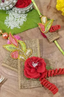 Designer Bhaiya Bhabhi Hanging Lumba Rakhi Combo Set for Rakshabhandan Special