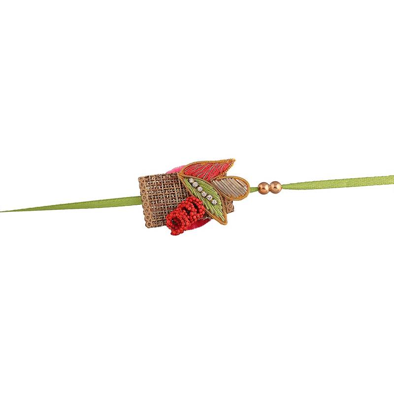 Designer Bhaiya Bhabhi Hanging Lumba Rakhi Combo Set for Rakshabhandan Special