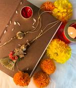 Designer Bhaiya Bhabhi Hanging Lumba Rakhi Combo Set for Rakshabhandan Special